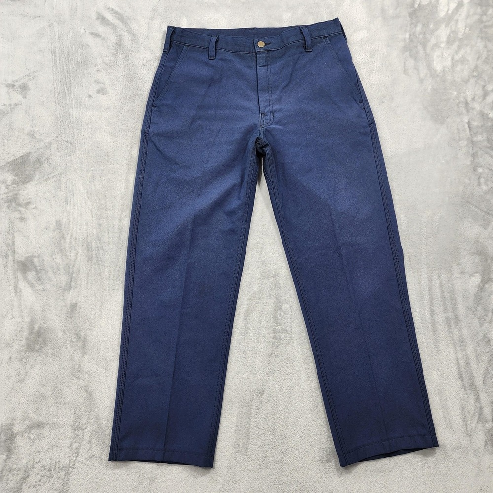 Workrite Pants Mens 33 Blue Nomex IIIA Flame Resistant Chino Workwear Utility